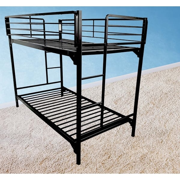 Blantex University 1.5" Heavy Duty Steel Bunk Bed with Builtin